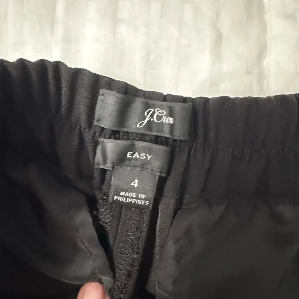 J.Crew Easy Pull-On Dress Pants Black Size 4 | Flat Front Trousers- like new! - Picture 5 of 9